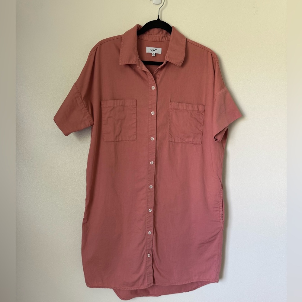 OAT Pink Shirt Dress